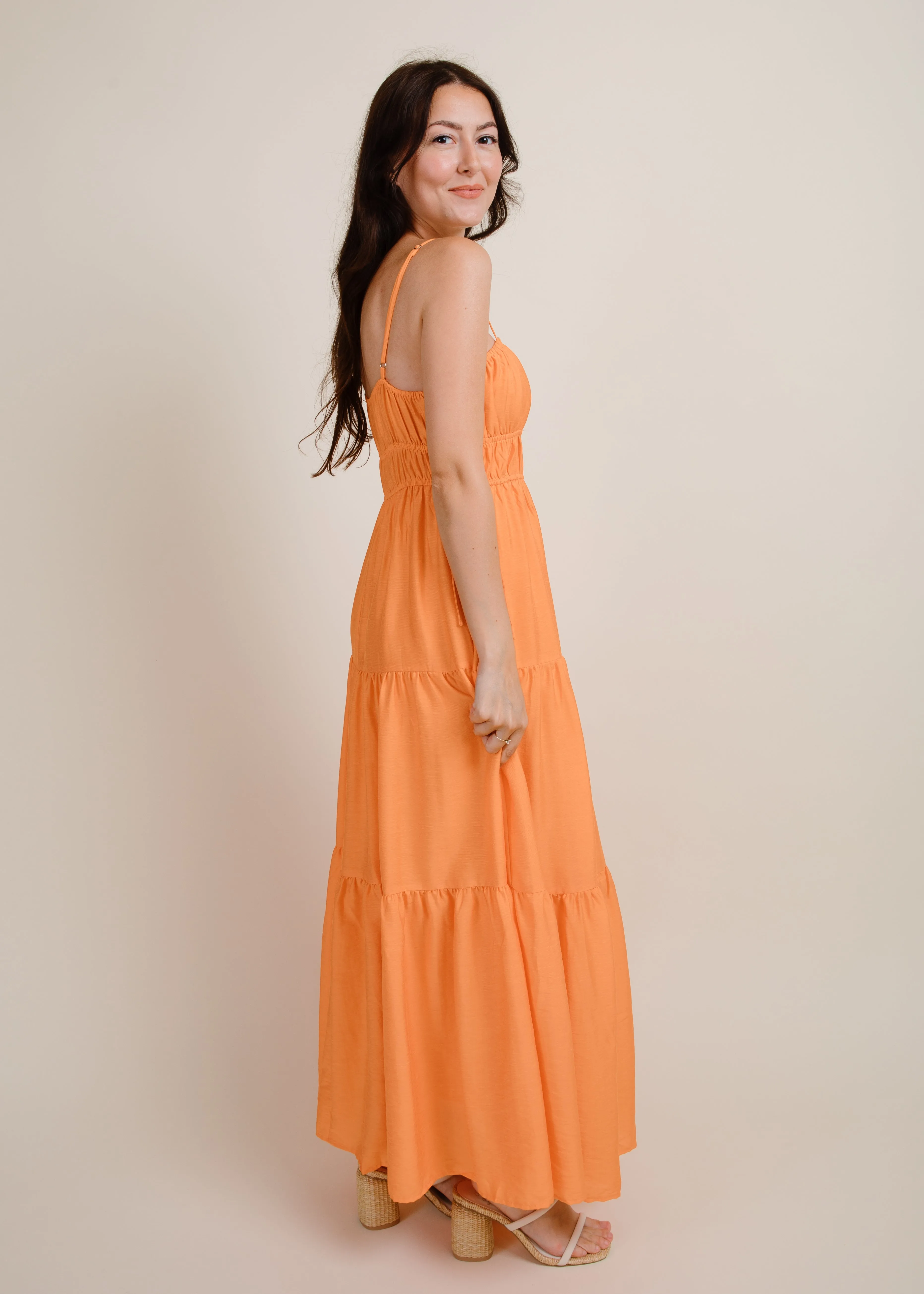Waverly Midi Dress - Cantaloupe sold by Vinnie Louise product image thumbnail 2