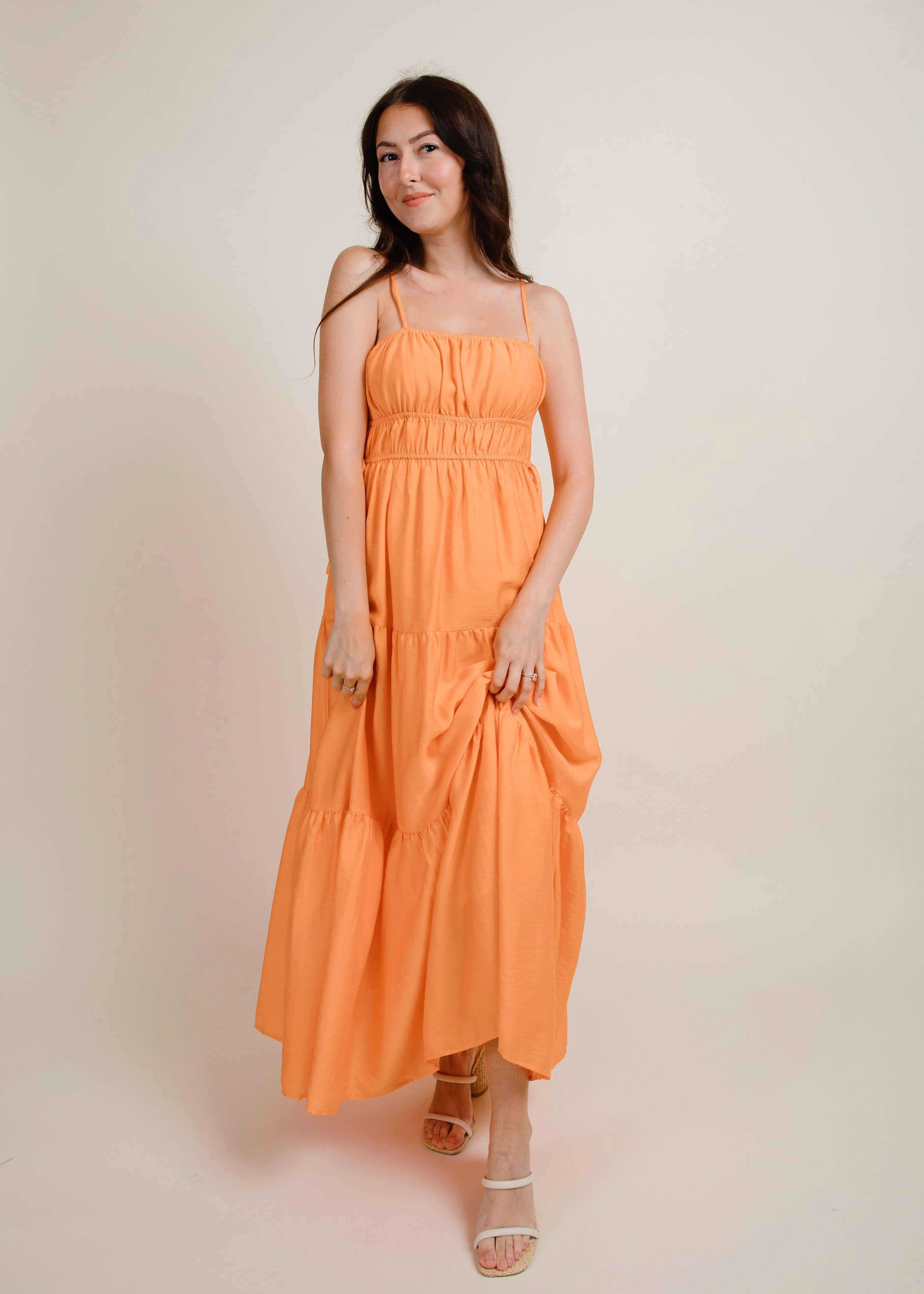 Waverly Midi Dress - Cantaloupe sold by Vinnie Louise product image thumbnail 4