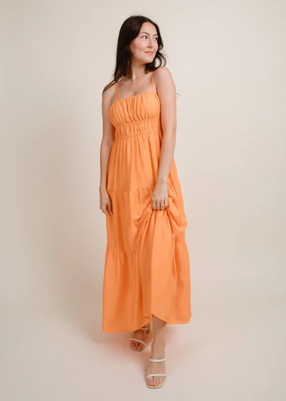 Waverly Midi Dress - Cantaloupe sold by Vinnie Louise