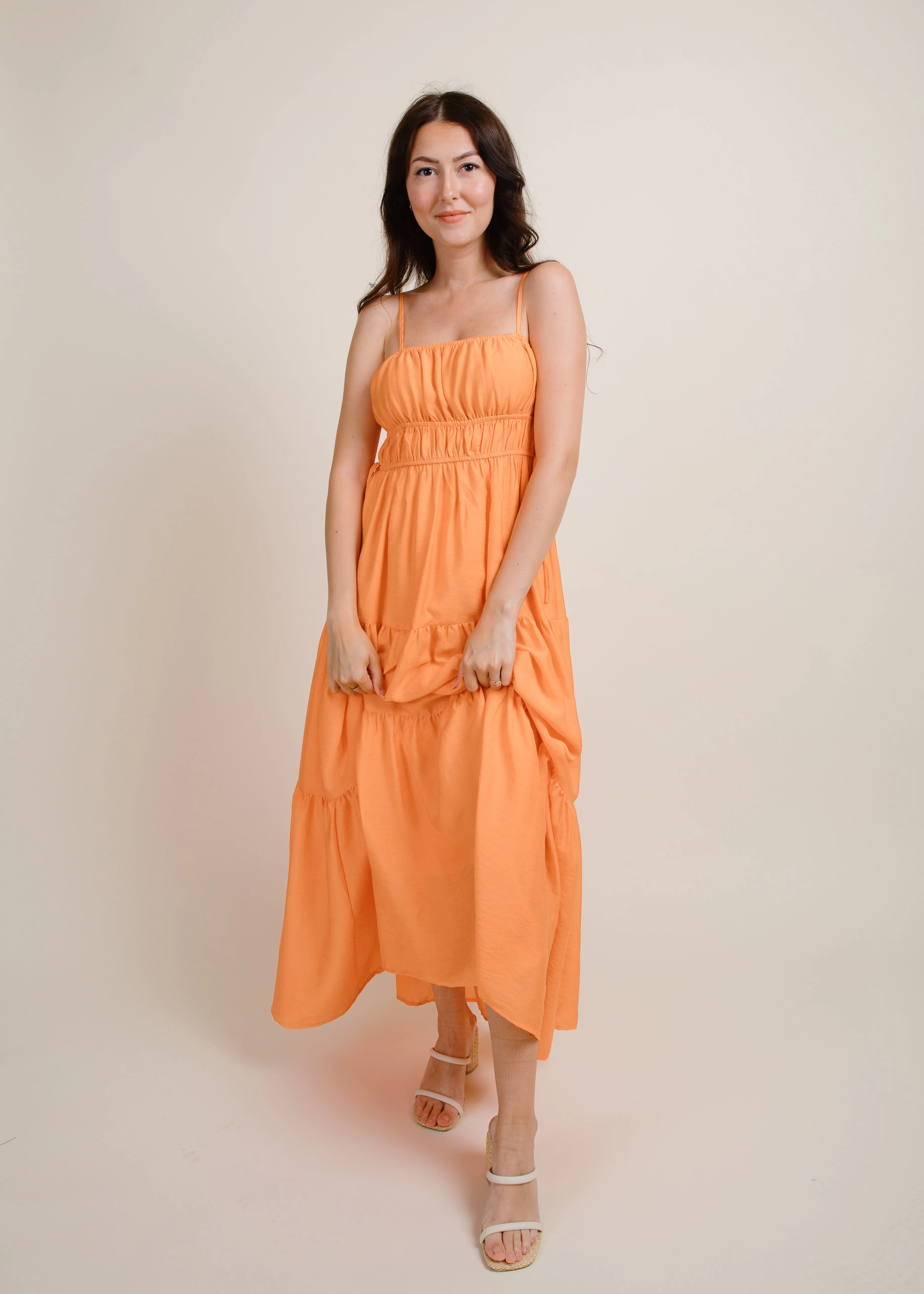 Waverly Midi Dress - Cantaloupe sold by Vinnie Louise product image thumbnail 3