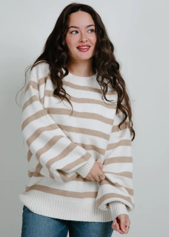 Fable Stripe Sweater - Taupe sold by Vinnie Louise
