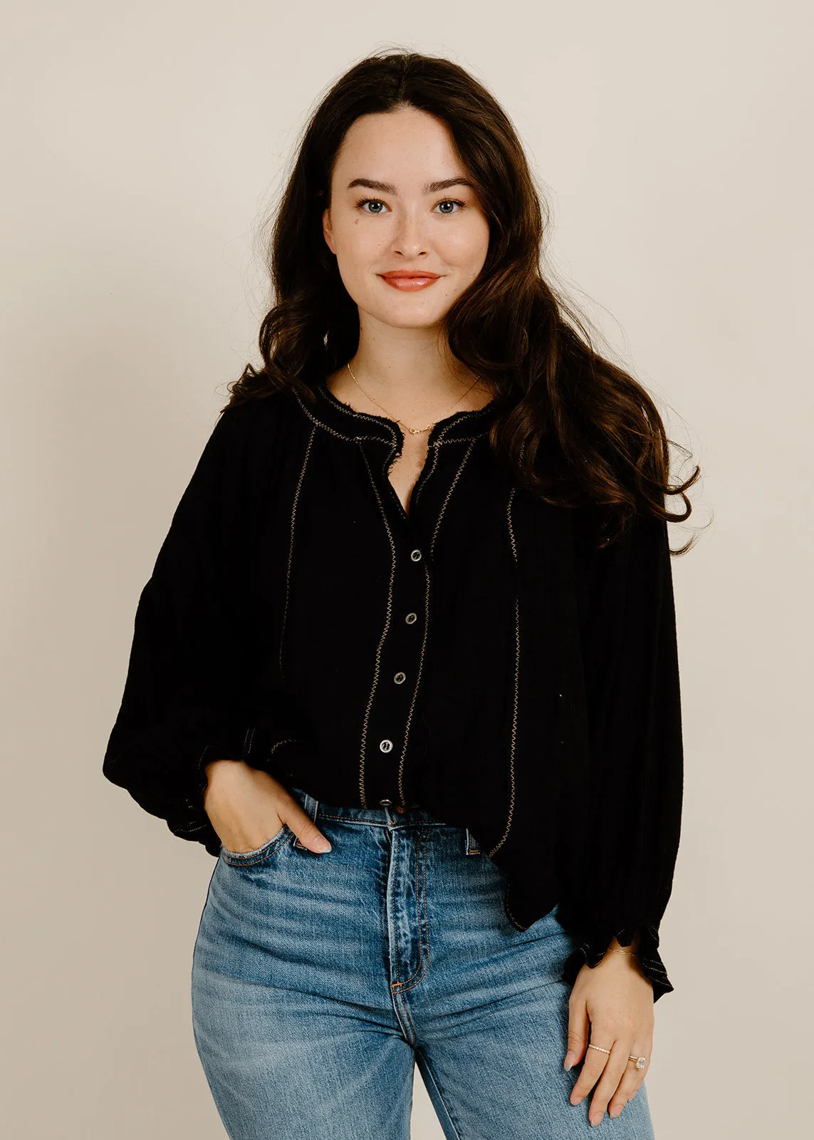 Cassie Top - Black sold by Vinnie Louise product image thumbnail 3