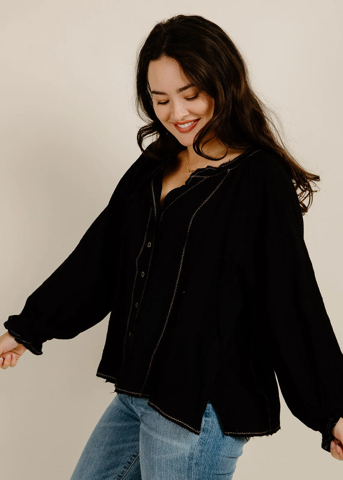 Cassie Top - Black sold by Vinnie Louise product image thumbnail 2