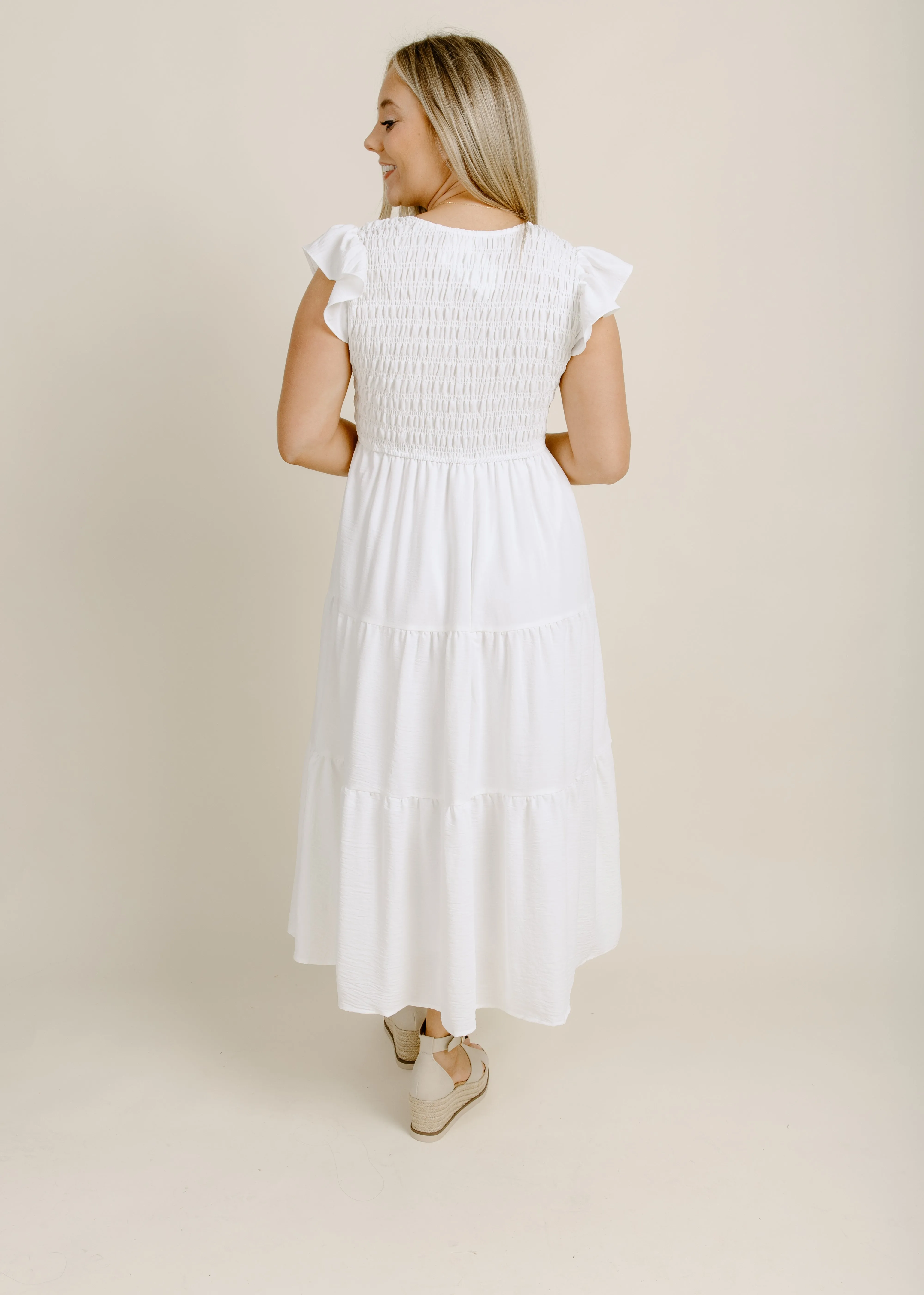 Wells Midi Dress - White sold by Vinnie Louise product image thumbnail 4