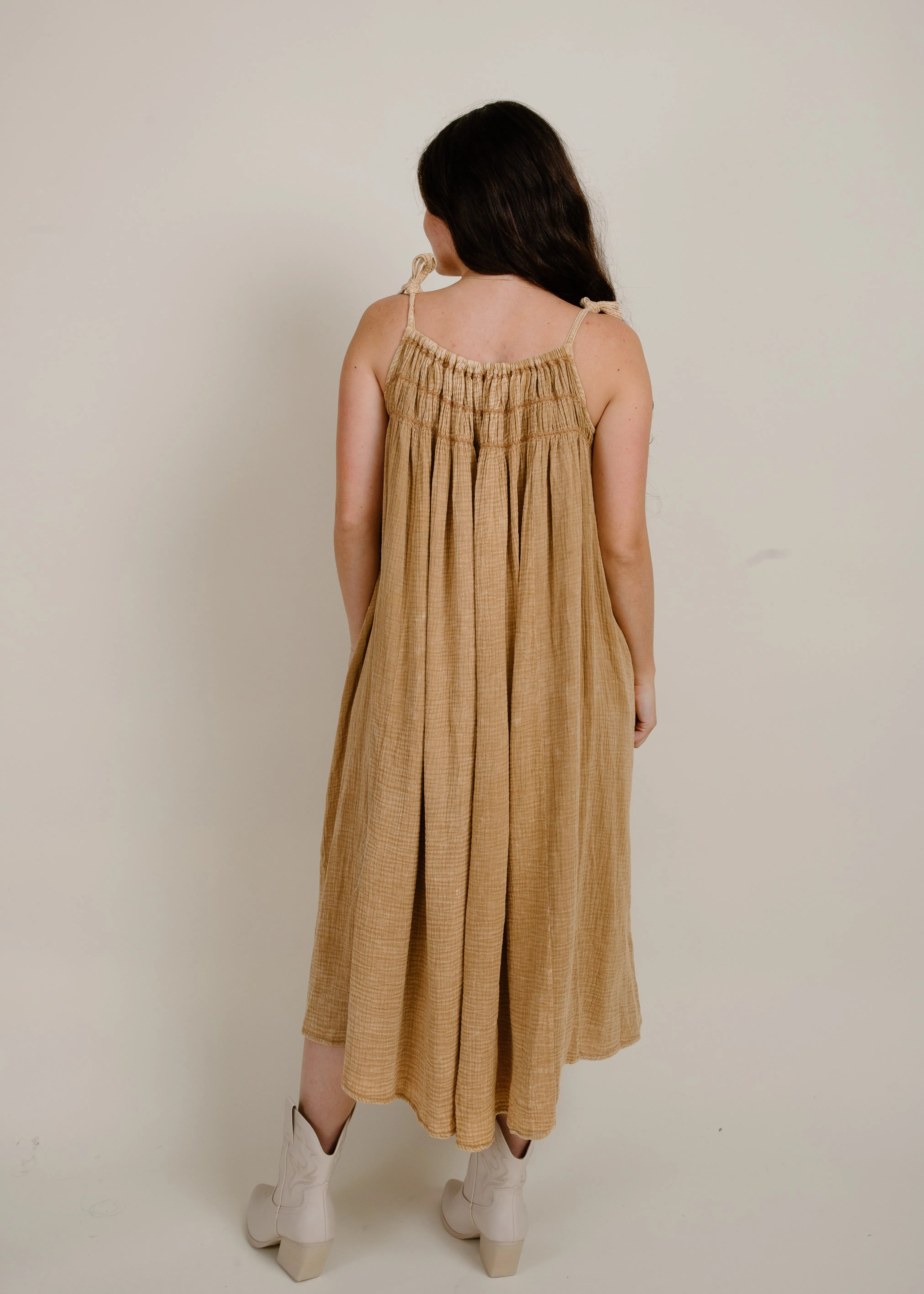 Jocelyn Midi Dress - Tan sold by Vinnie Louise product image thumbnail 4