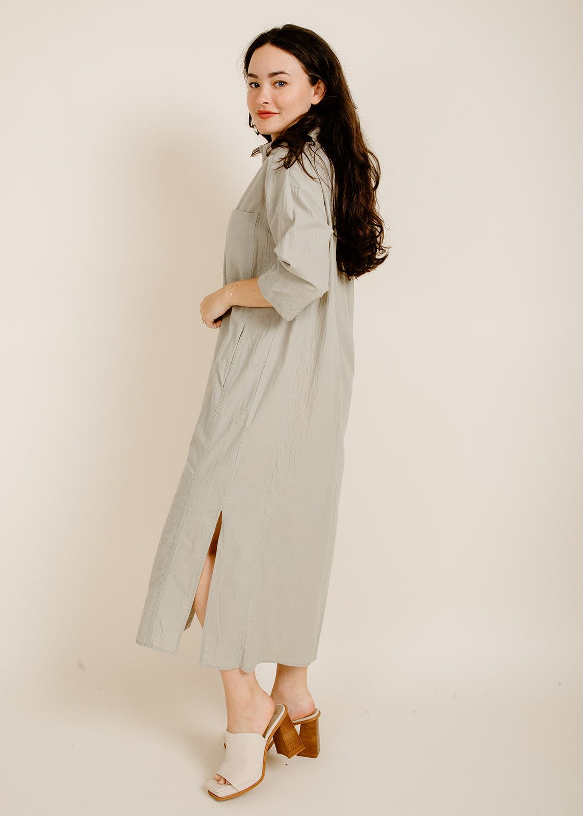 Clara Shirt Dress - Dry Thyme sold by Vinnie Louise product image thumbnail 3