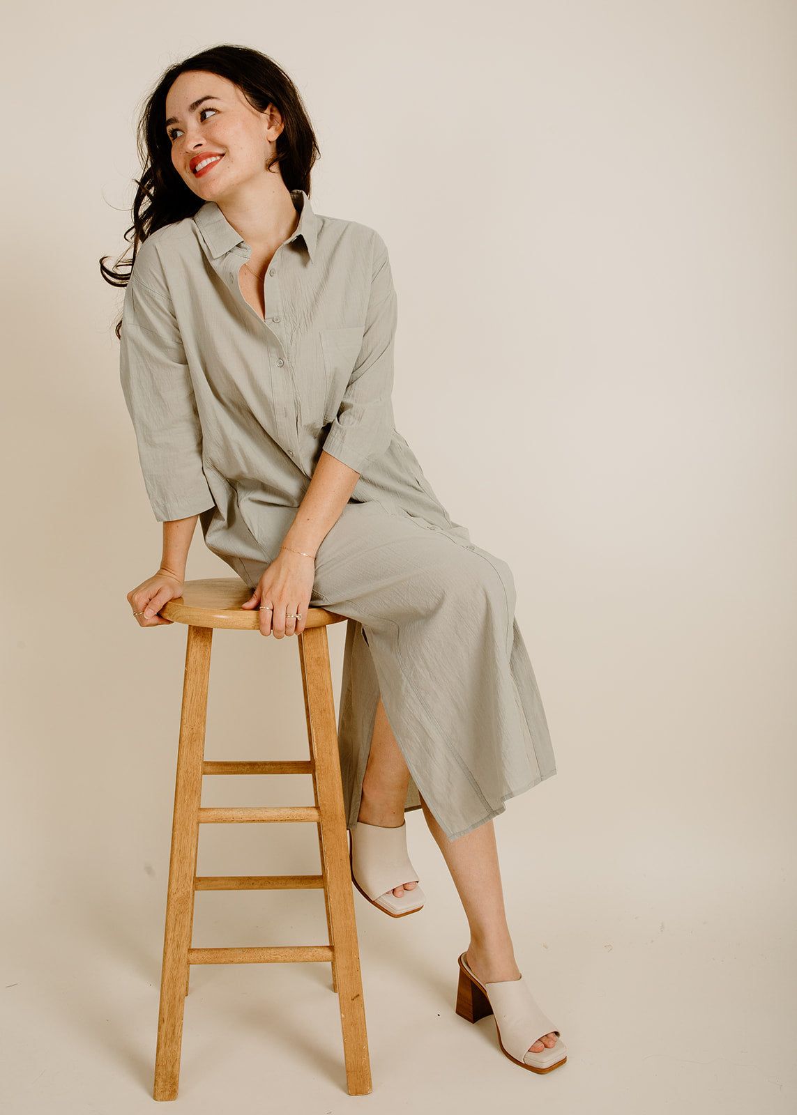 Clara Shirt Dress - Dry Thyme sold by Vinnie Louise product image thumbnail 6