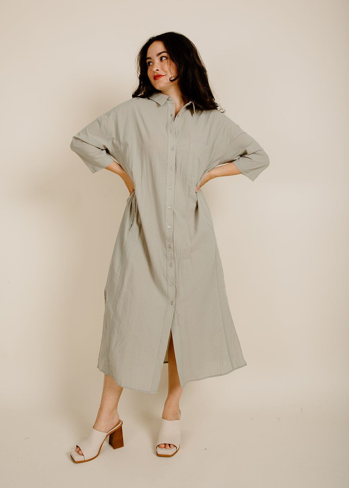 Clara Shirt Dress - Dry Thyme sold by Vinnie Louise product image thumbnail 2