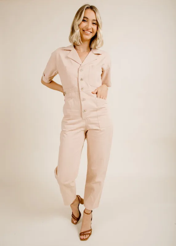 Jamison Jumpsuit - Blush sold by Vinnie Louise