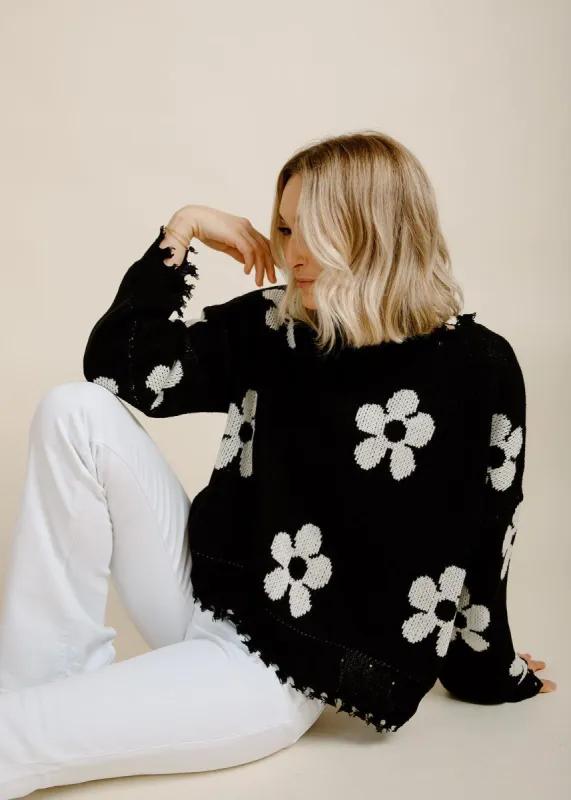 Flower Power Sweater - Black sold by Vinnie Louise
