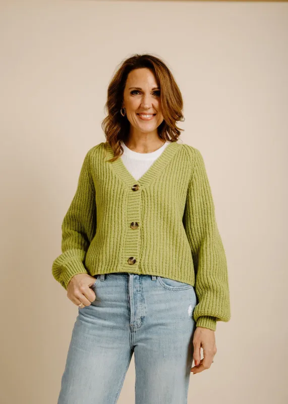 Lyla Cardigan - Lime sold by Vinnie Louise