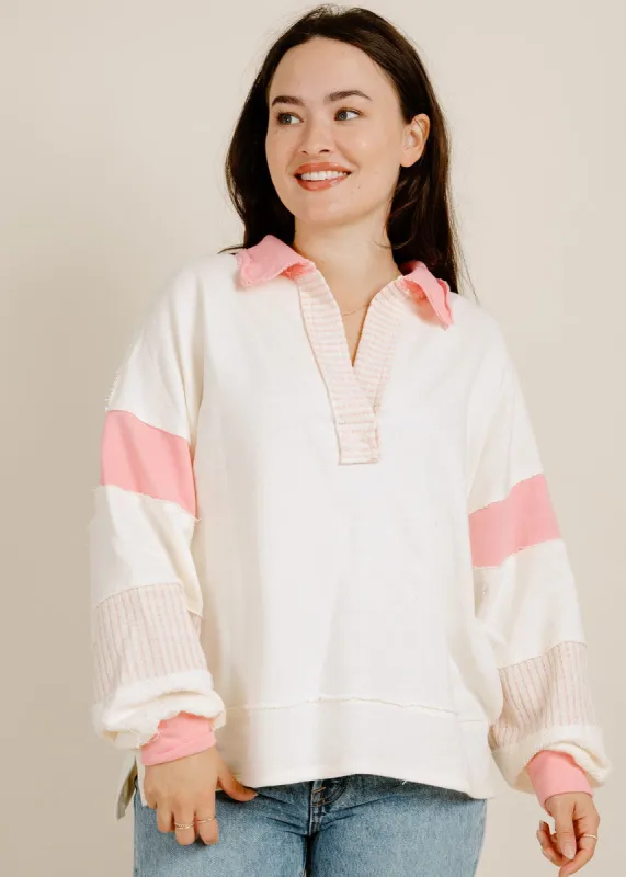 Bailey Colorblock Sweater - Pink sold by Vinnie Louise
