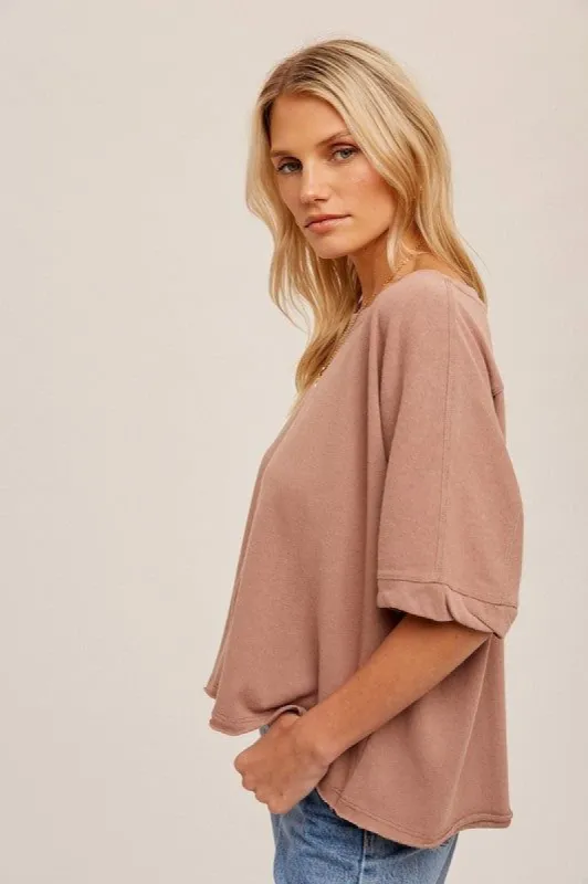 Theodora Tee - Taupe sold by Vinnie Louise