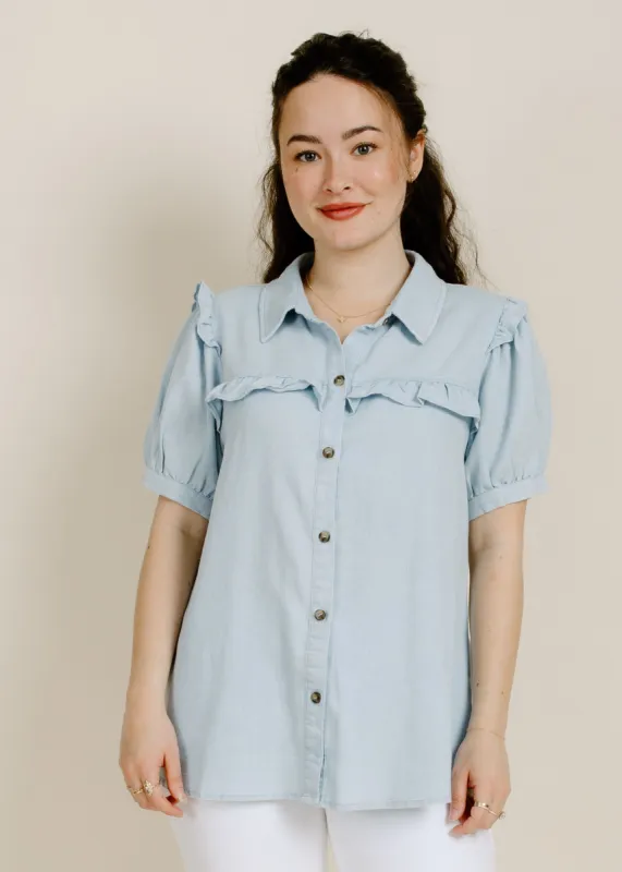 Blaine Blouse - Denim sold by Vinnie Louise