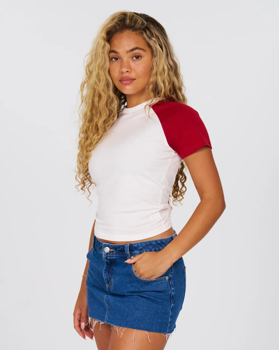 Baseball Tee - Cherry sold by Dairy Boy product image thumbnail 2
