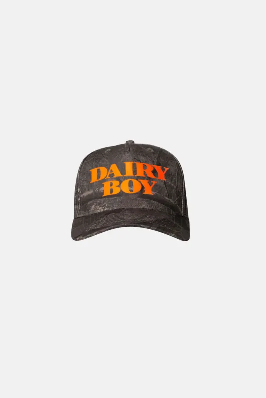 River Camo Trucker Hat - Orange sold by Dairy Boy