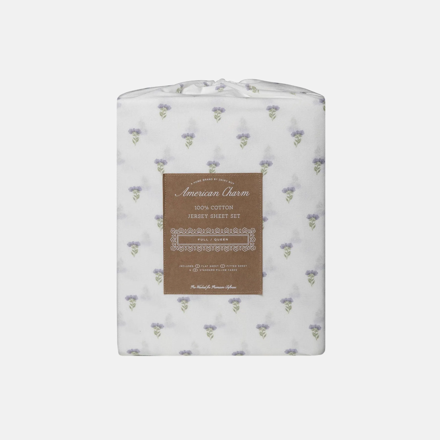 Cottage Floral Sheet Set - Lilac sold by Dairy Boy