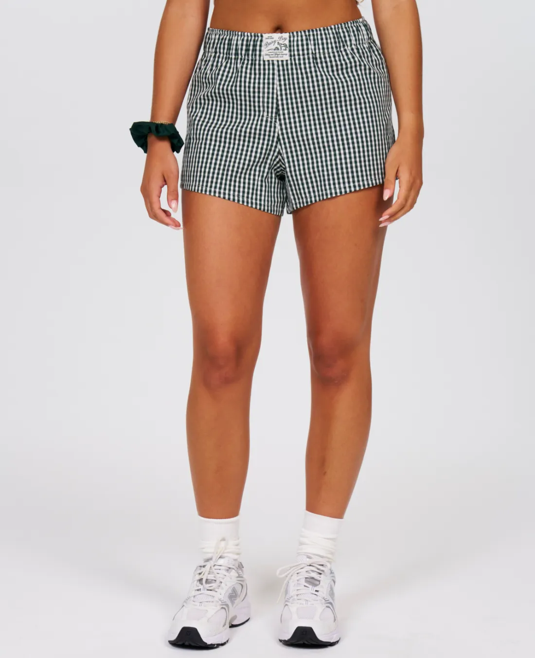 Single Fitted Boxer Shorts- Picnic Gingham Pine sold by Dairy Boy product image thumbnail 4