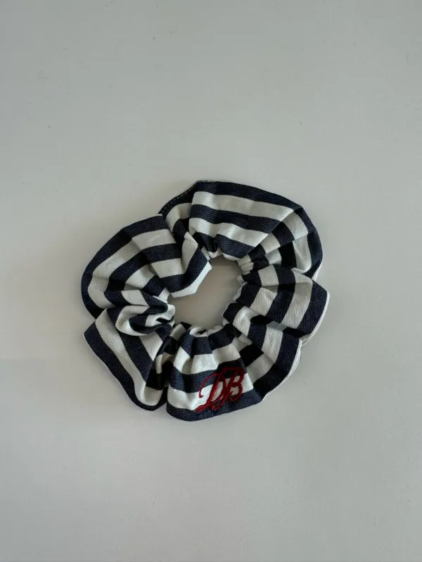 Scrunchie - Navy Candy Stripe sold by Dairy Boy