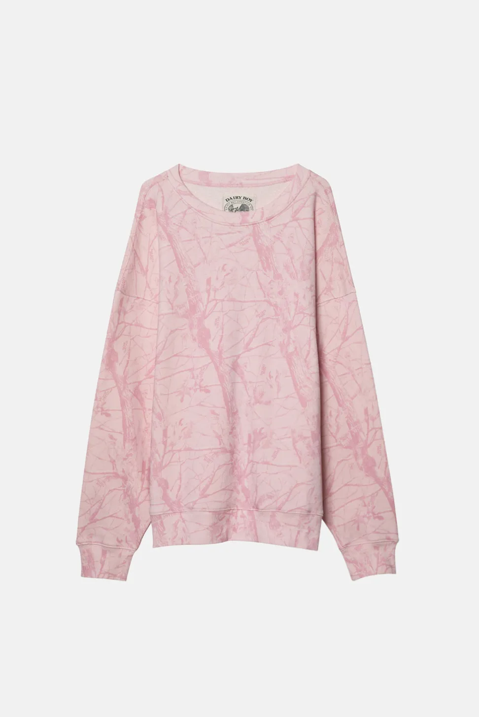 Oversized Crewneck - Bubblegum Camo White Puff sold by Dairy Boy product image thumbnail 3
