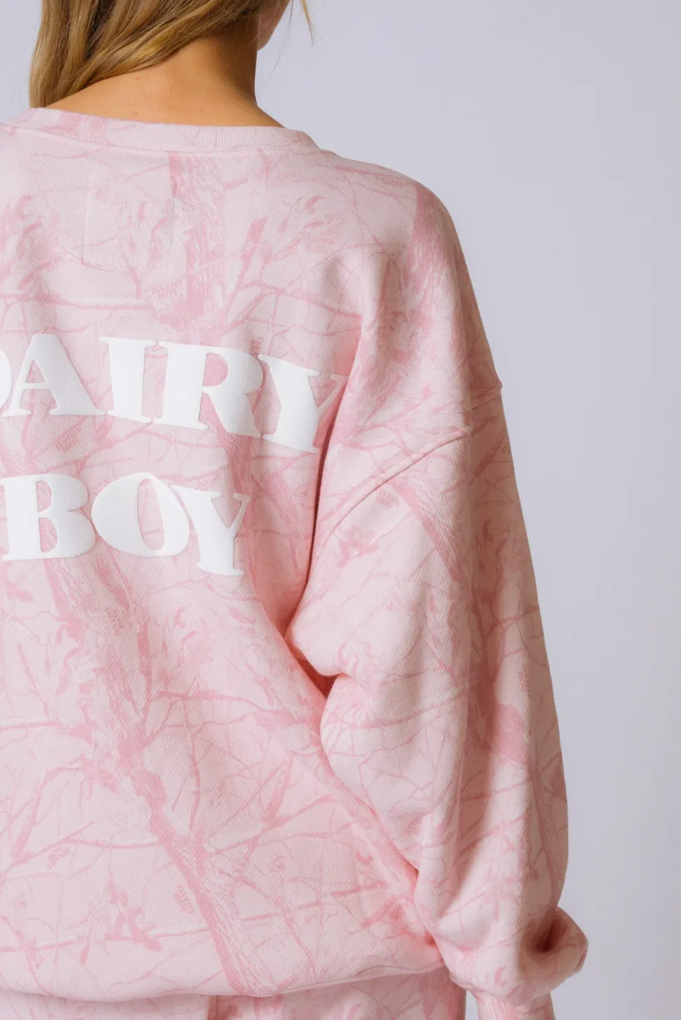 Oversized Crewneck - Bubblegum Camo White Puff sold by Dairy Boy product image thumbnail 5