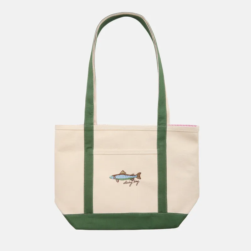 Fish Tote - Green sold by Dairy Boy