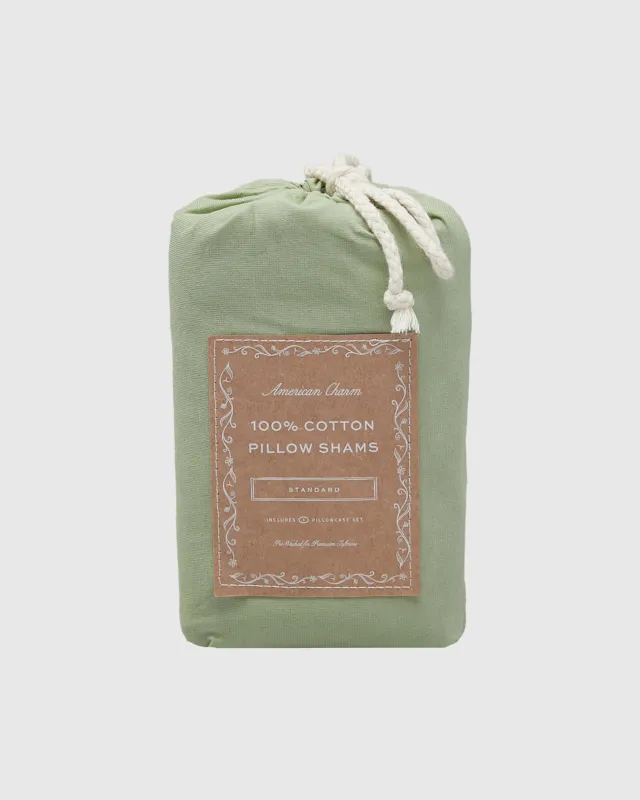Jersey Pillowcase Set - Sage sold by Dairy Boy
