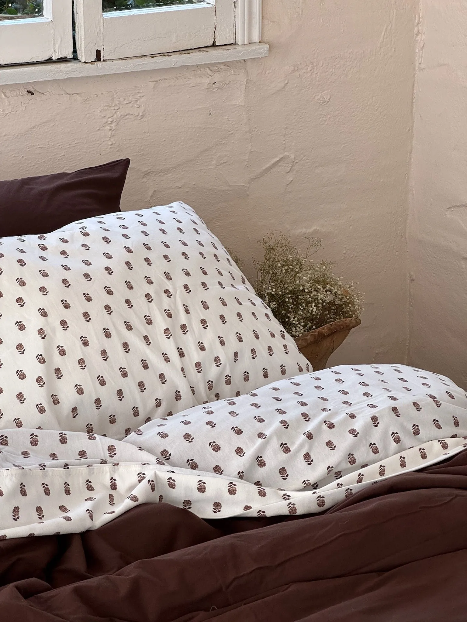 Jersey Pillowcase Set - Chestnut Floral sold by Dairy Boy product image thumbnail 2