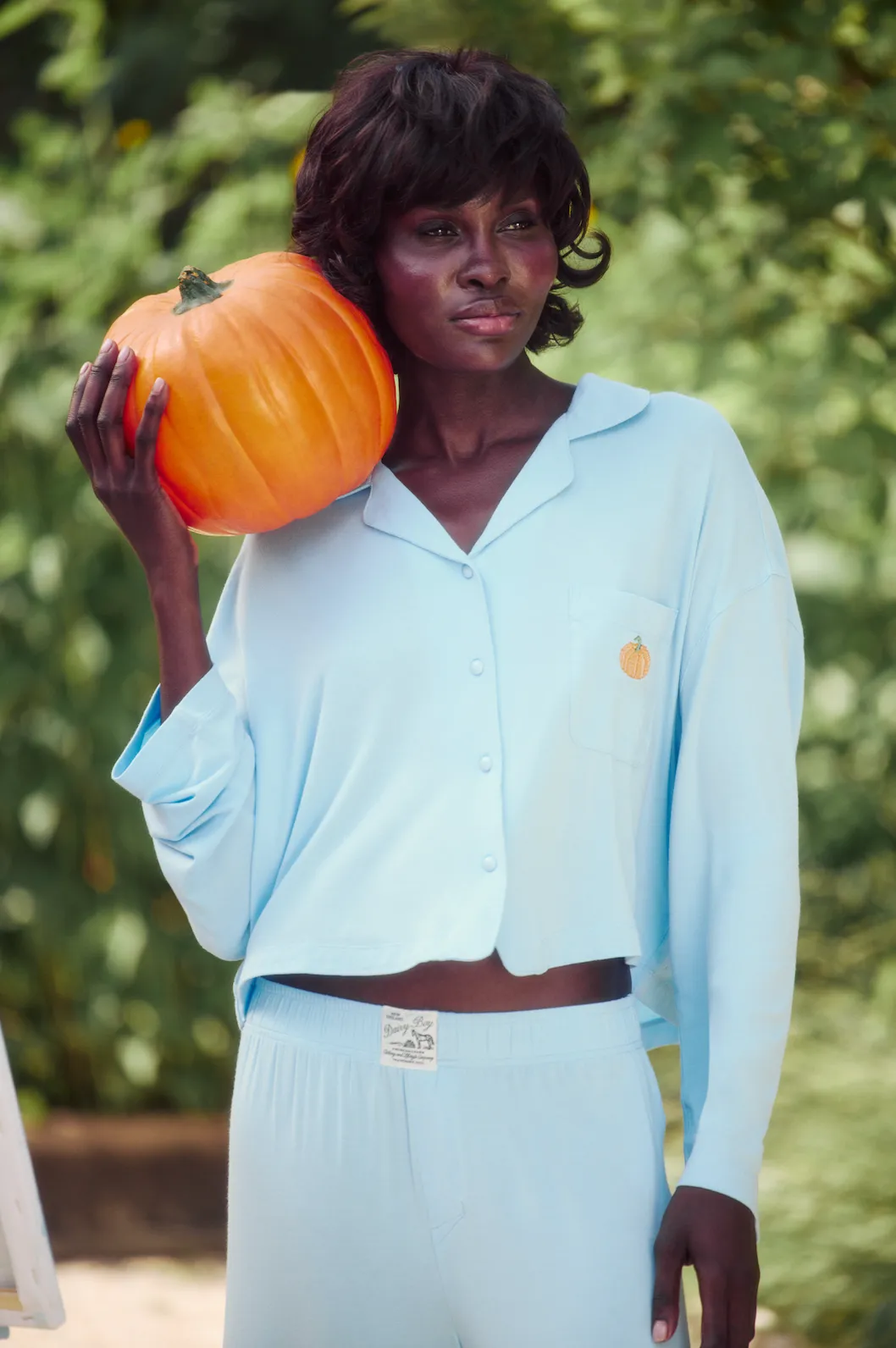 Garden Bed Sleep Set - Pumpkin in Cool Blue sold by Dairy Boy product image thumbnail 5