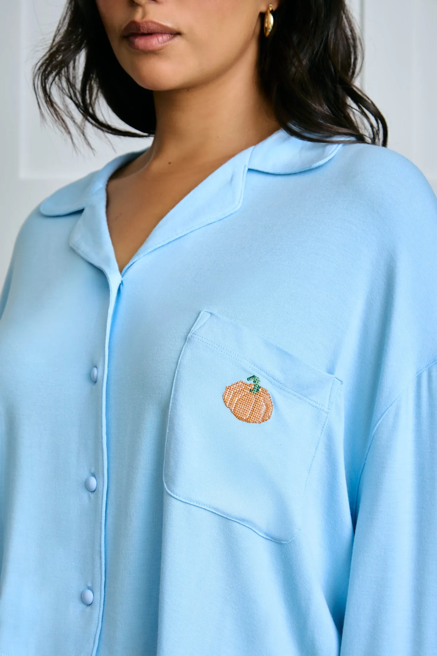 Garden Bed Sleep Set - Pumpkin in Cool Blue sold by Dairy Boy product image thumbnail 3