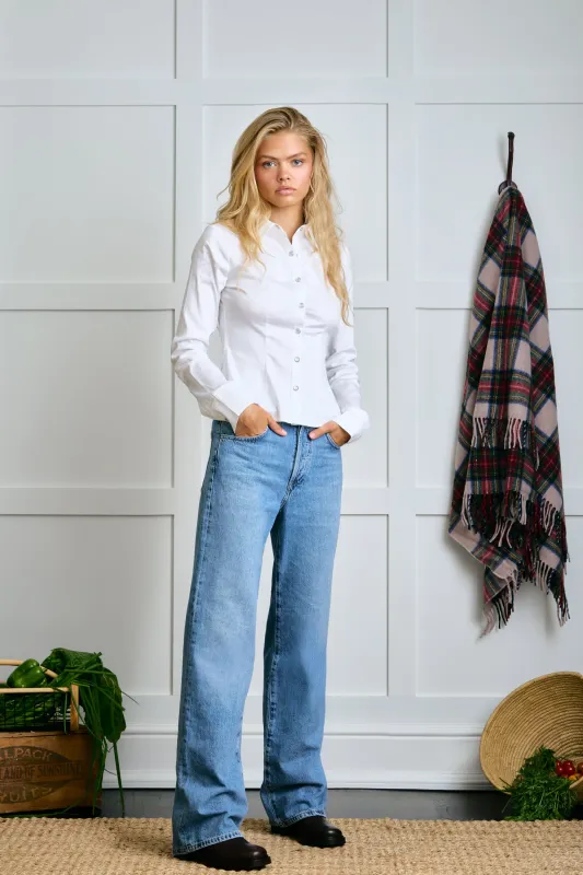 Tailored Pearl Snap Top - Goose sold by Dairy Boy