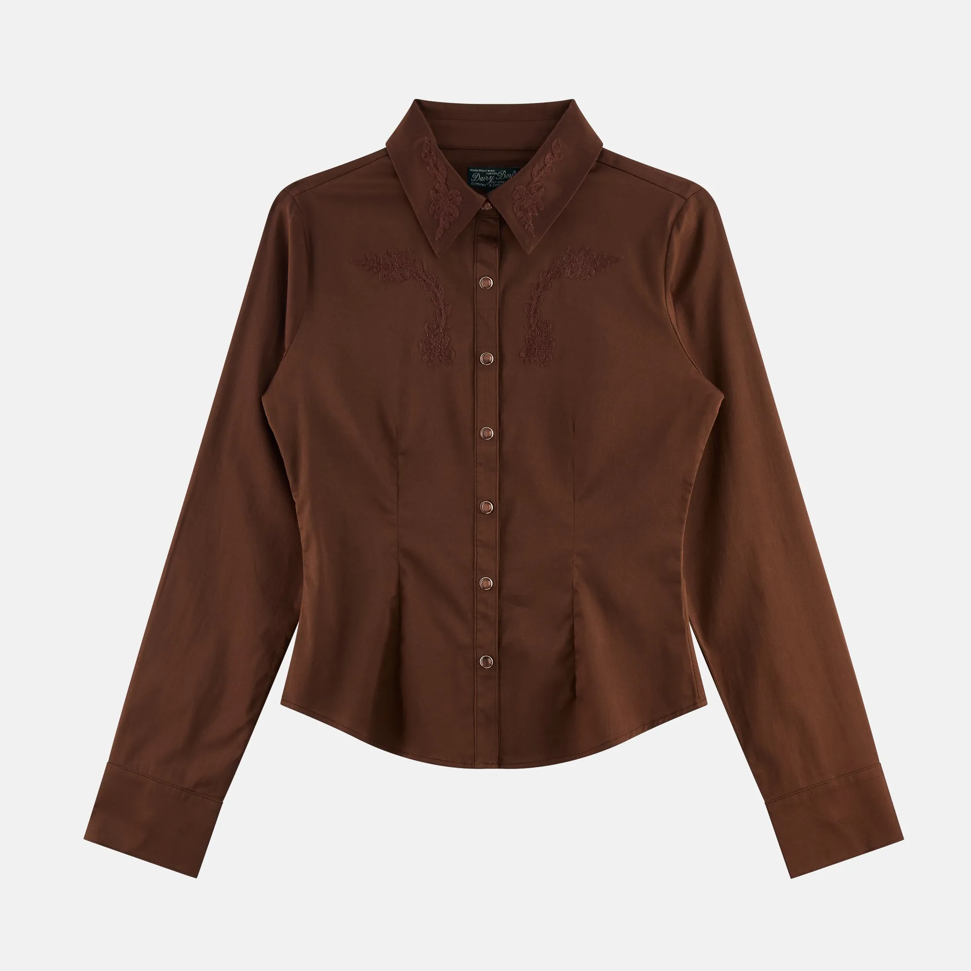 Tailored Pearl Snap Top - Tuscan sold by Dairy Boy product image thumbnail 3