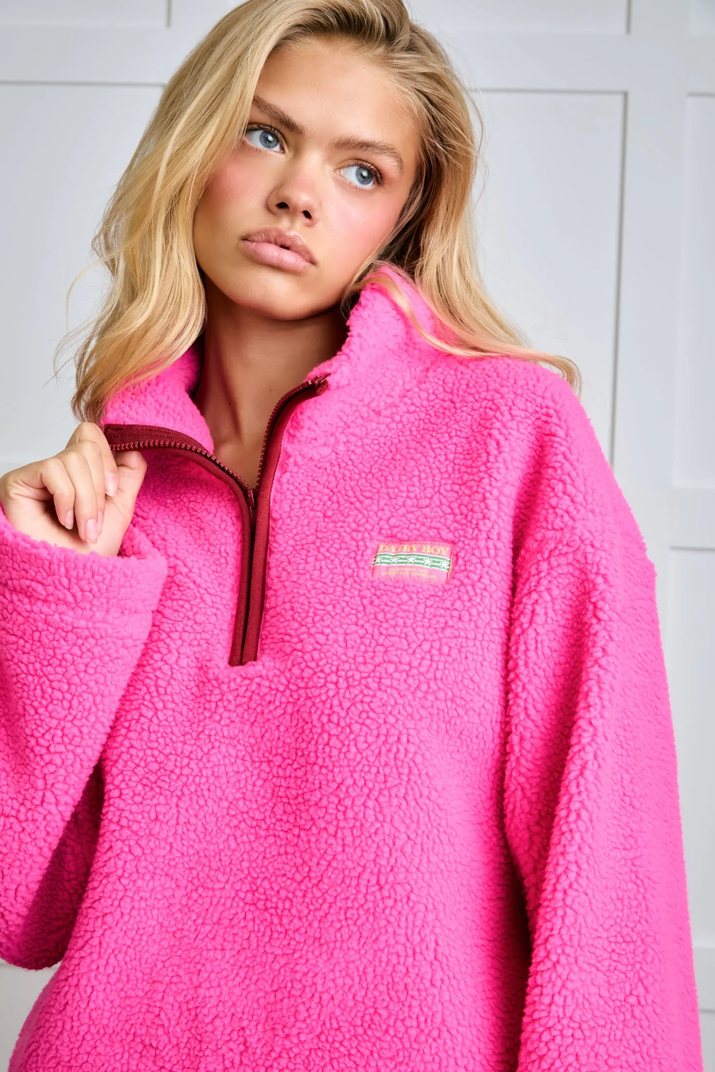 Green Mountain Fleece - Highlighter Pink sold by Dairy Boy product image thumbnail 2
