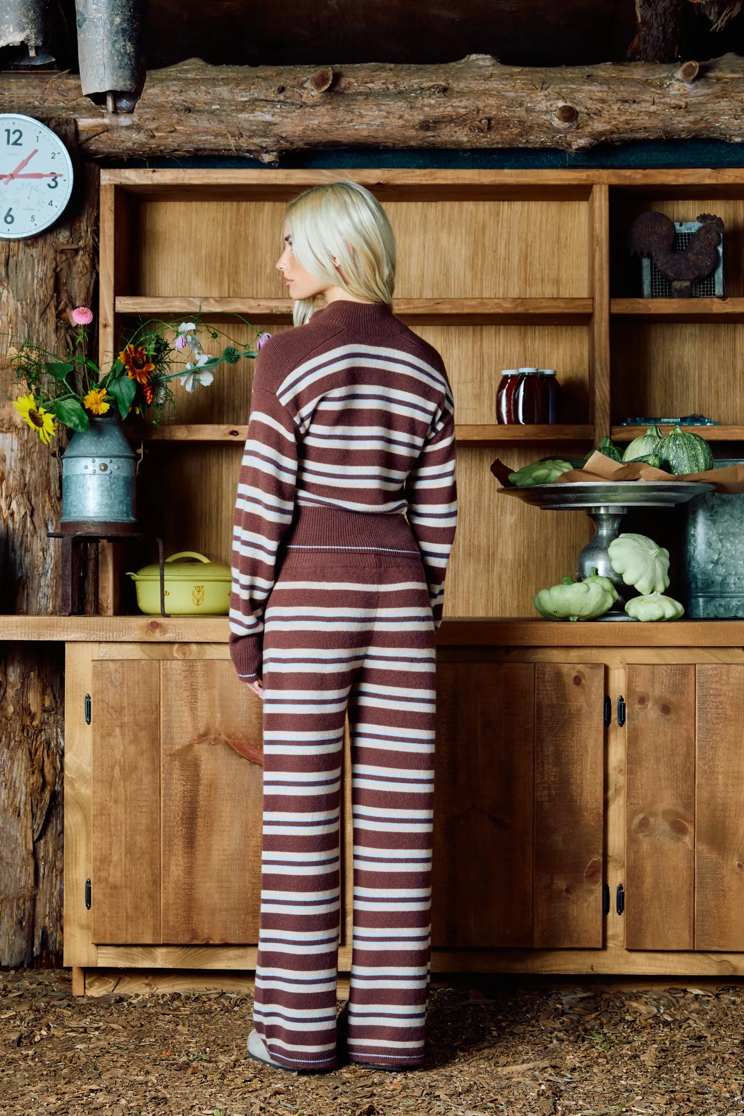 The Cashmere Zip Up - Coffee Stripe sold by Dairy Boy product image thumbnail 5