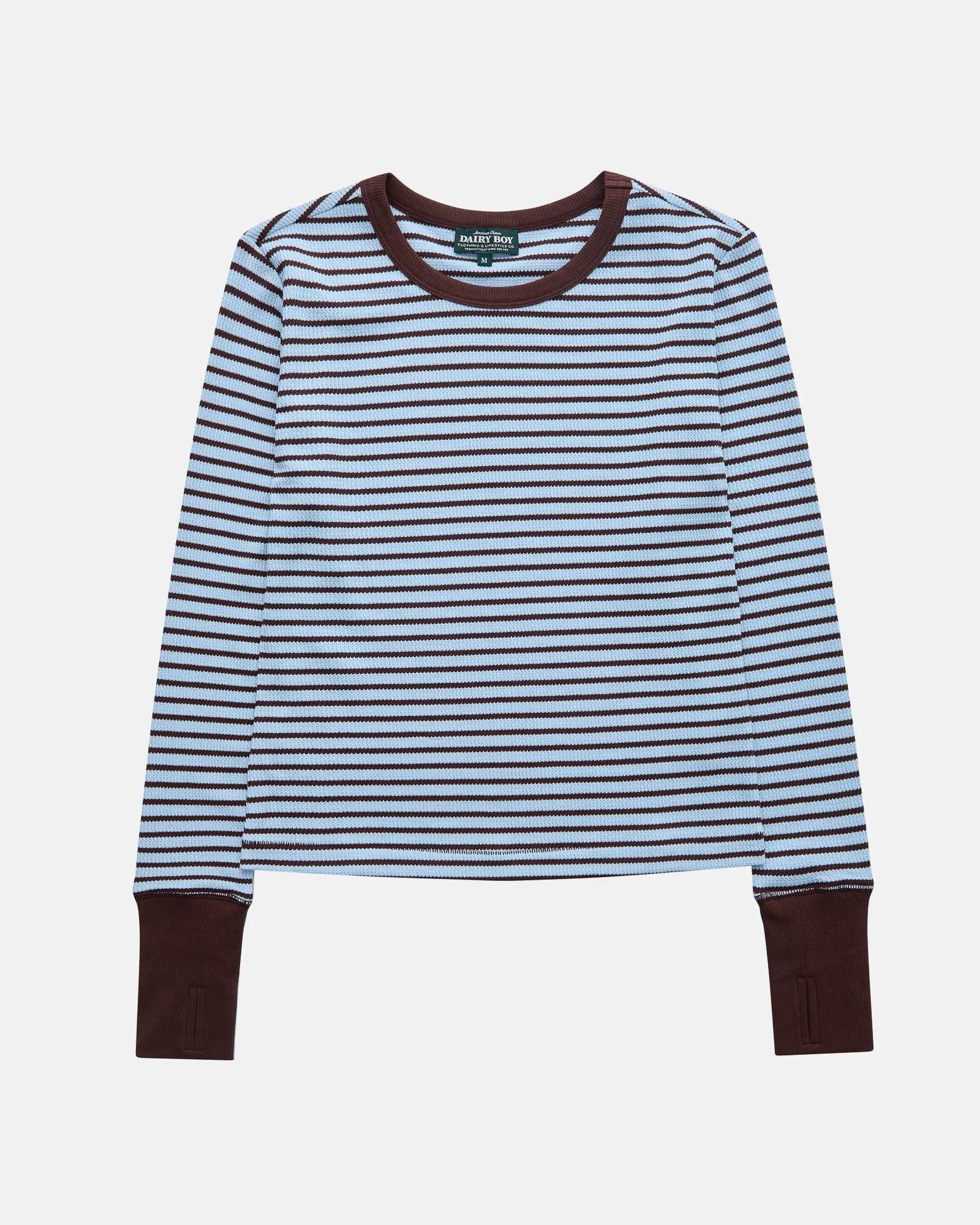 The Everyday Thermal - Blue and Brown Pinstripe sold by Dairy Boy product image thumbnail 3