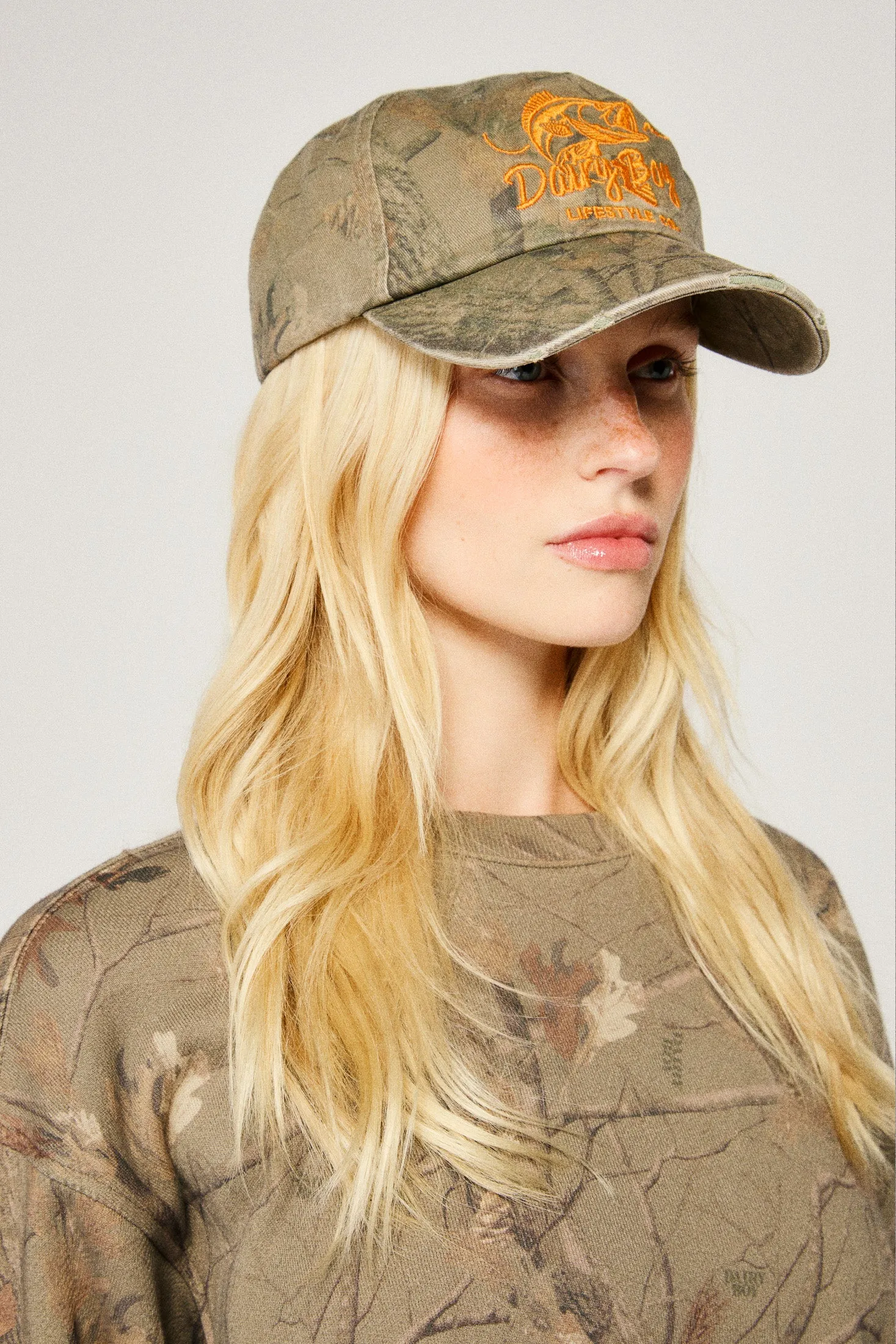 Fisherman Trucker Hat - Orange sold by Dairy Boy product image thumbnail 3