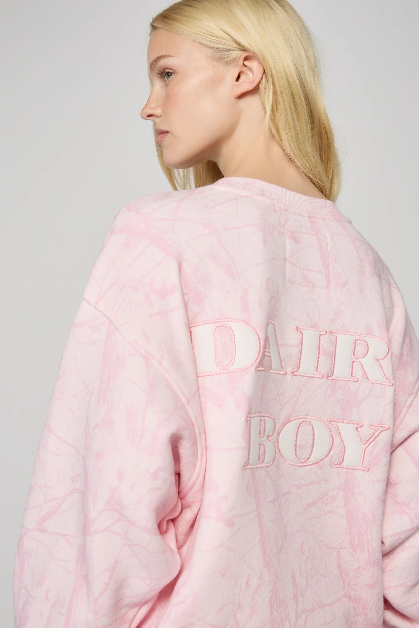 Oversized Crewneck - Bubblegum Camo/Pink Applique sold by Dairy Boy product image thumbnail 2