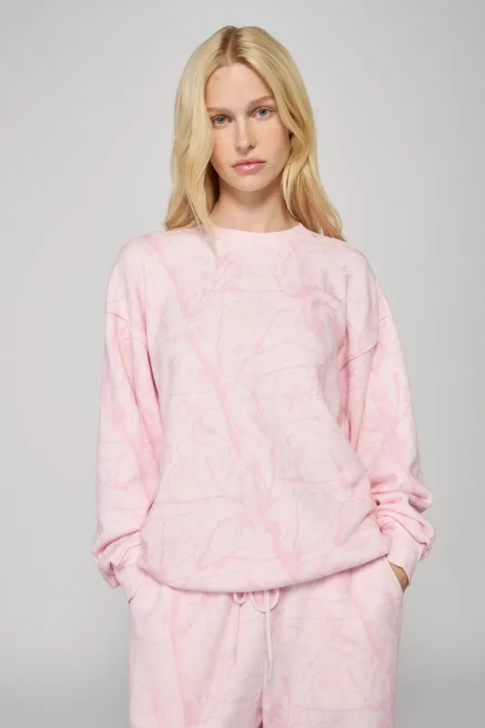 Oversized Crewneck - Bubblegum Camo/Pink Applique sold by Dairy Boy