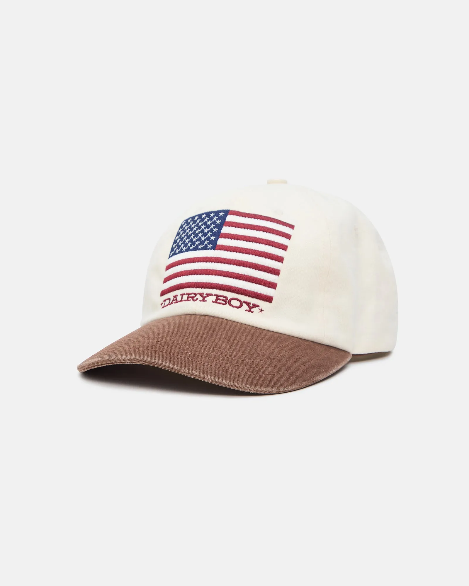 Flag Stamp Baseball Hat - Brown sold by Dairy Boy