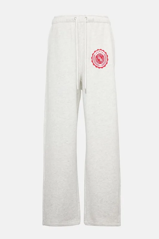 Study Break Straight Leg Sweatpants - Heather Grey/Barn Red sold by Dairy Boy
