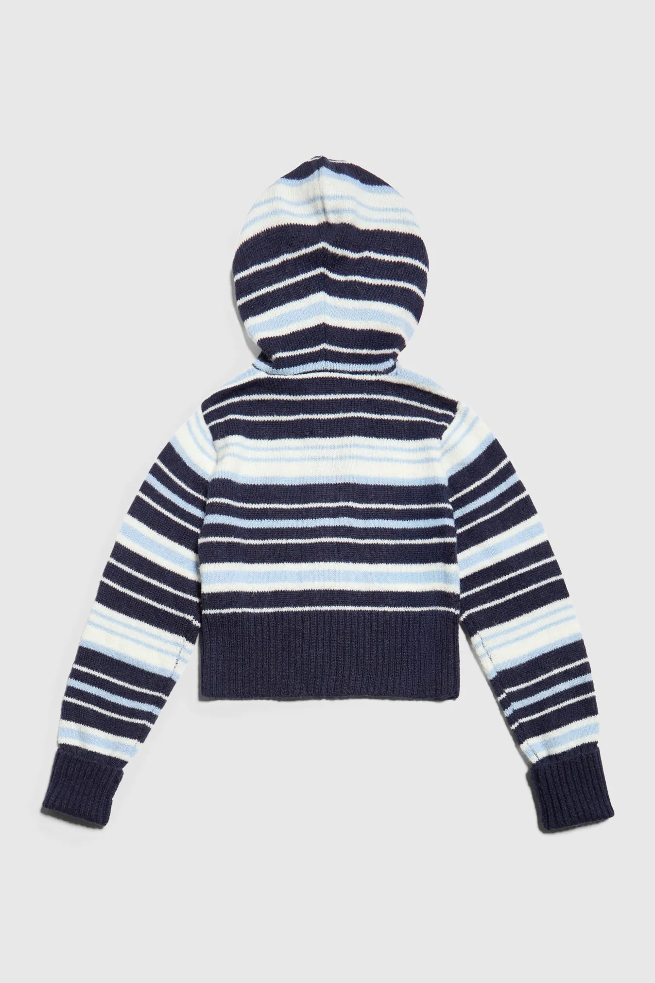 Surfside Striped Knit Zip Up - Ocean Blue sold by Dairy Boy product image thumbnail 3