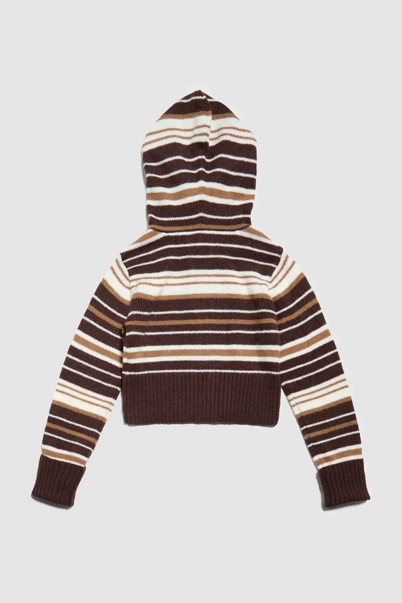 Surfside Striped Knit Zip Up - Sand Dune sold by Dairy Boy product image thumbnail 3