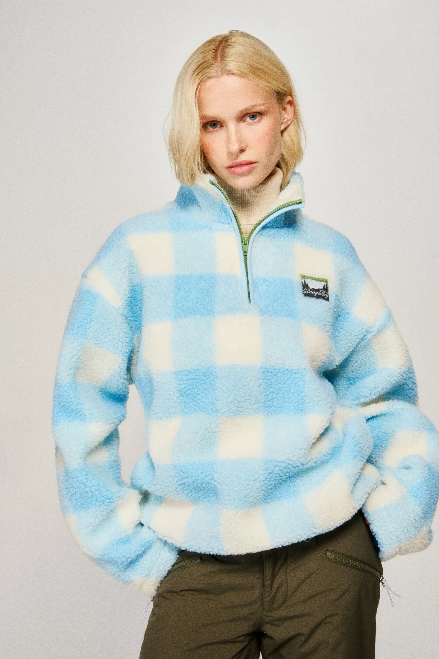 Mountain Fleece - Blue Buffalo Check sold by Dairy Boy