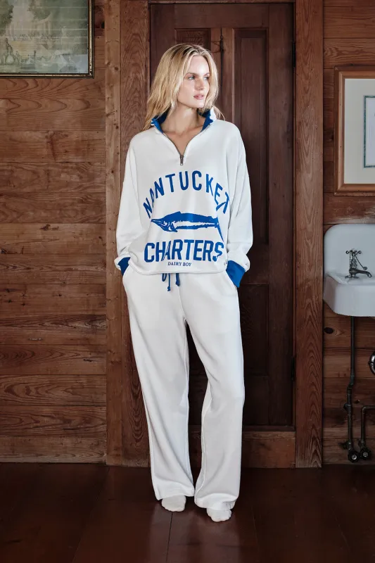 Straight Leg Sweatpant - Bright White made by Dairy Boy
