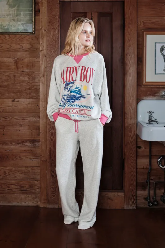 Straight Leg Sweatpant -  Heather Grey made by Dairy Boy