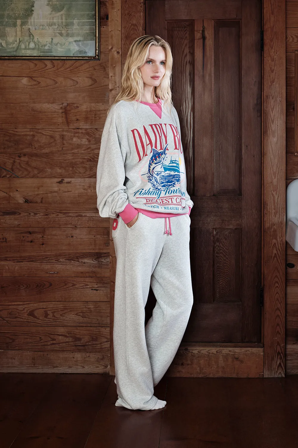 Straight Leg Sweatpant - Heather Grey sold by Dairy Boy product image thumbnail 3