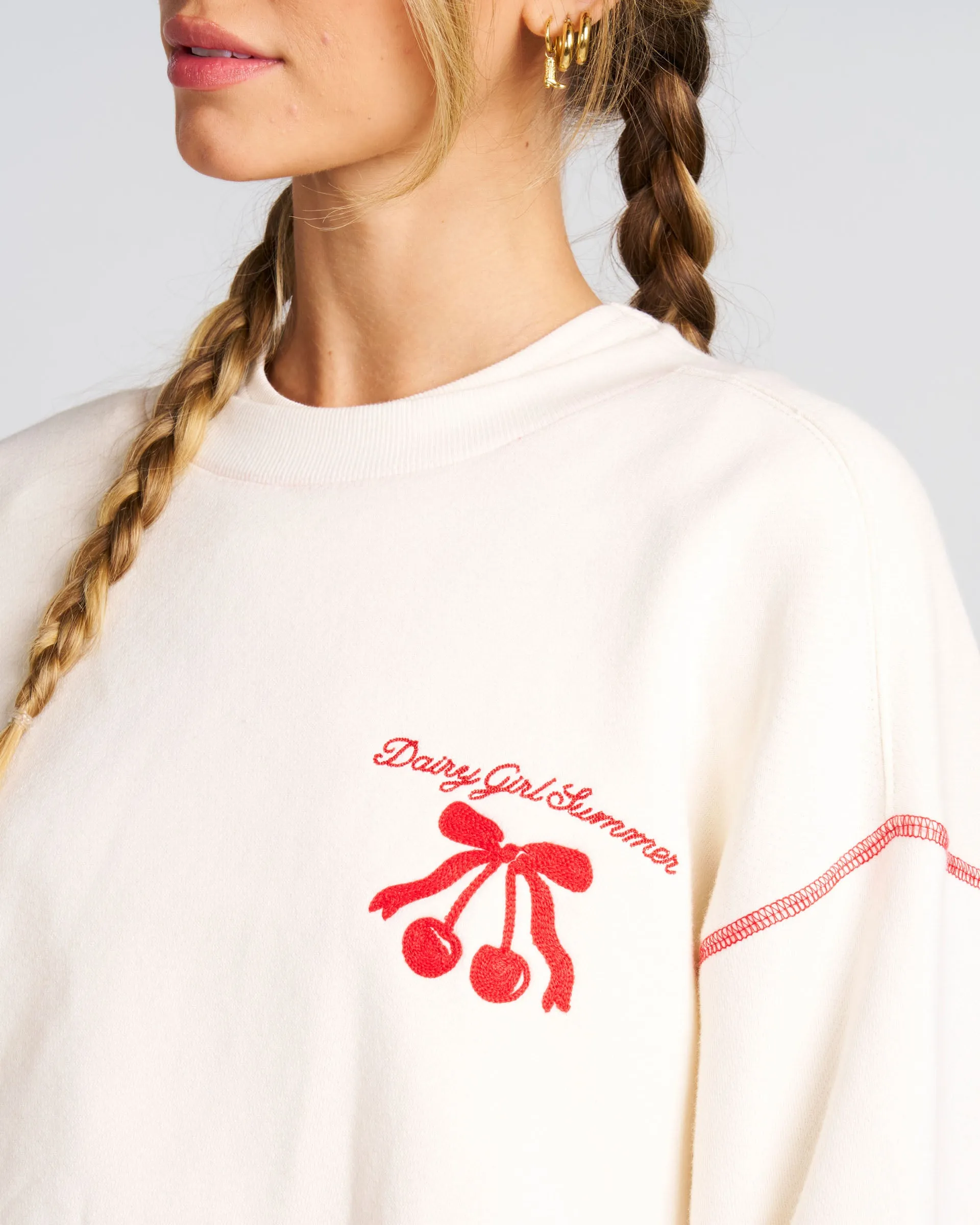 Cherry Stitch Pullover sold by Dairy Boy product image thumbnail 3