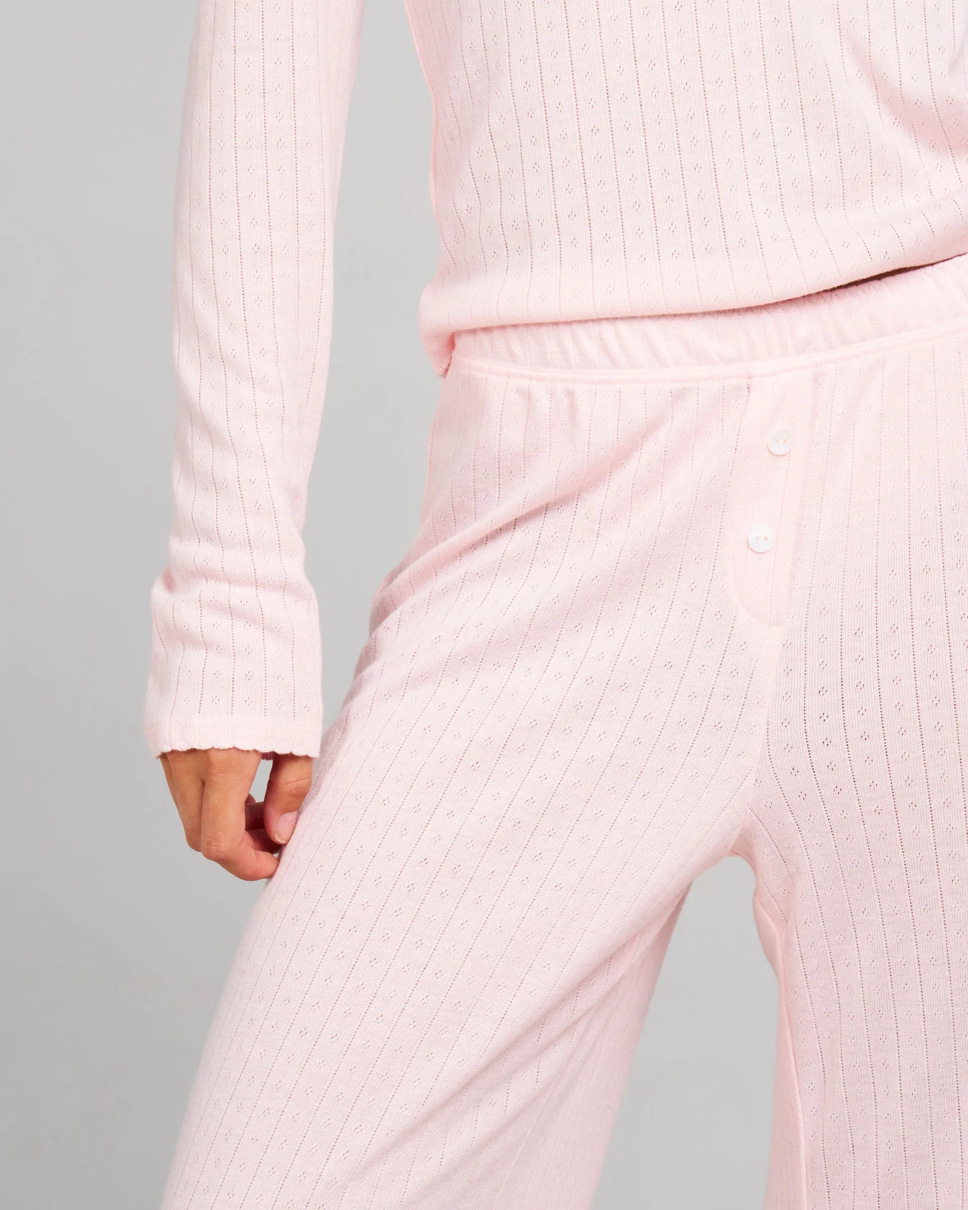 Pointelle Sleep Pants - Blush sold by Dairy Boy product image thumbnail 2