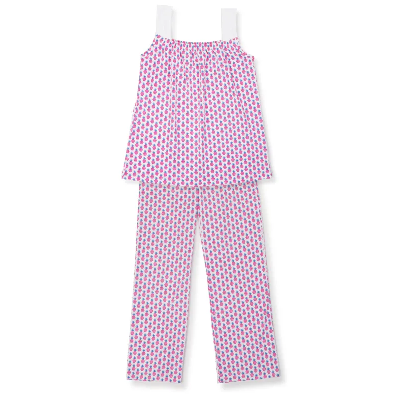 SALE Pennie Women's Pajama Pant Set - Pink Pineapple sold by Lila and Hayes