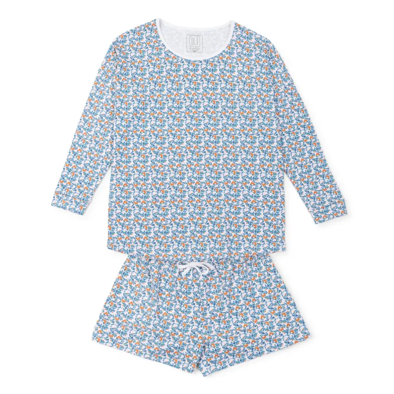 Anna Women's Longsleeve Top Short Set - Autumn Blooms sold by Lila and Hayes
